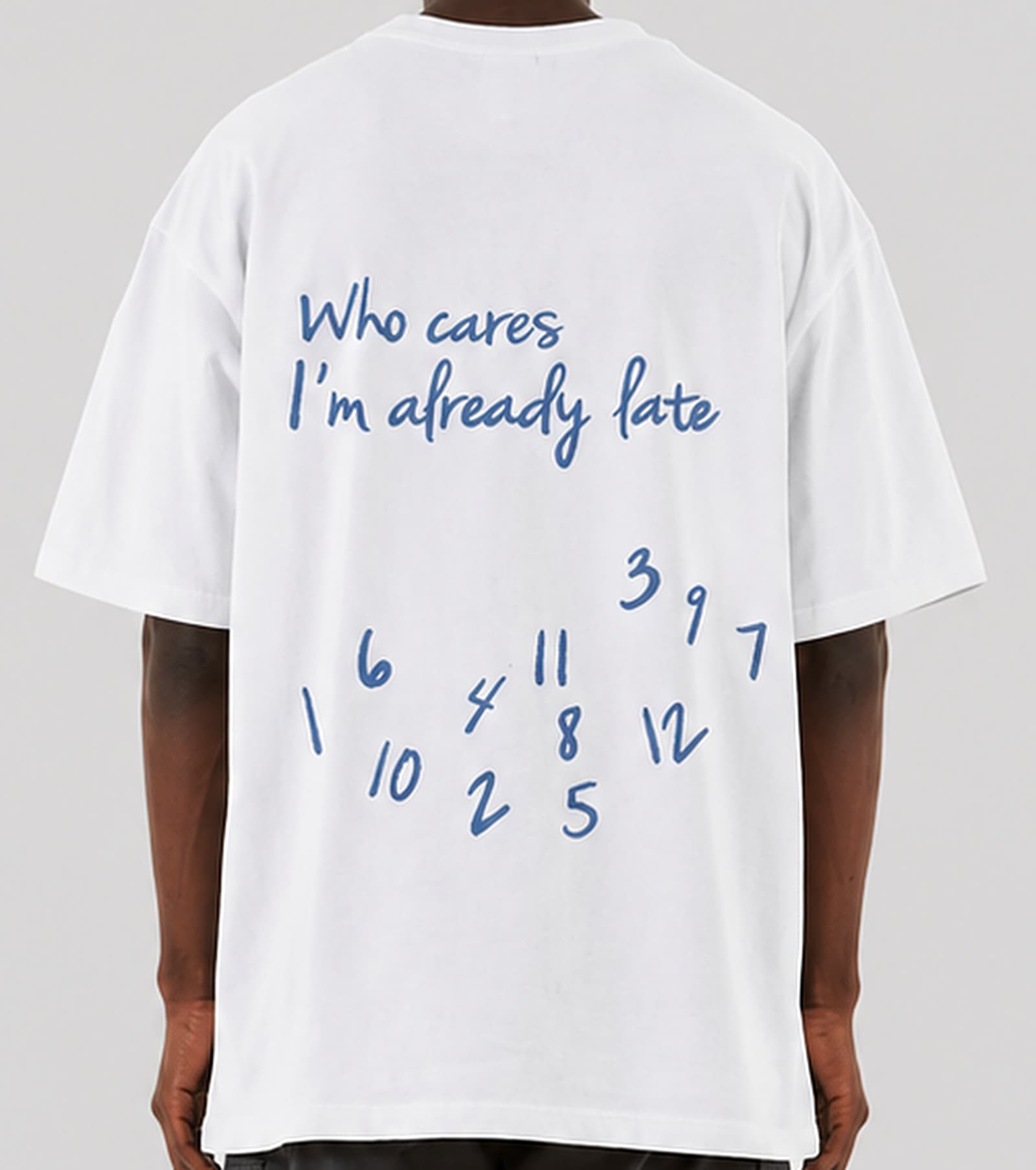 Oversized Tee — Who Cares — back